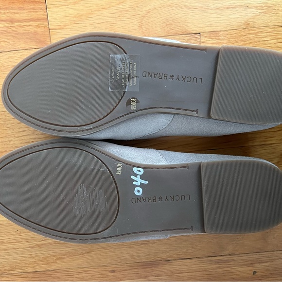 Lucky Brand Gray Suede Loafers, Size 8.5 - Picture 2 of 3